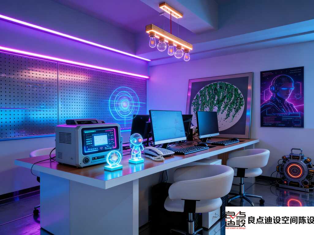 谁懂啊!赛博风办公区软装设计好看到我不想下班✨